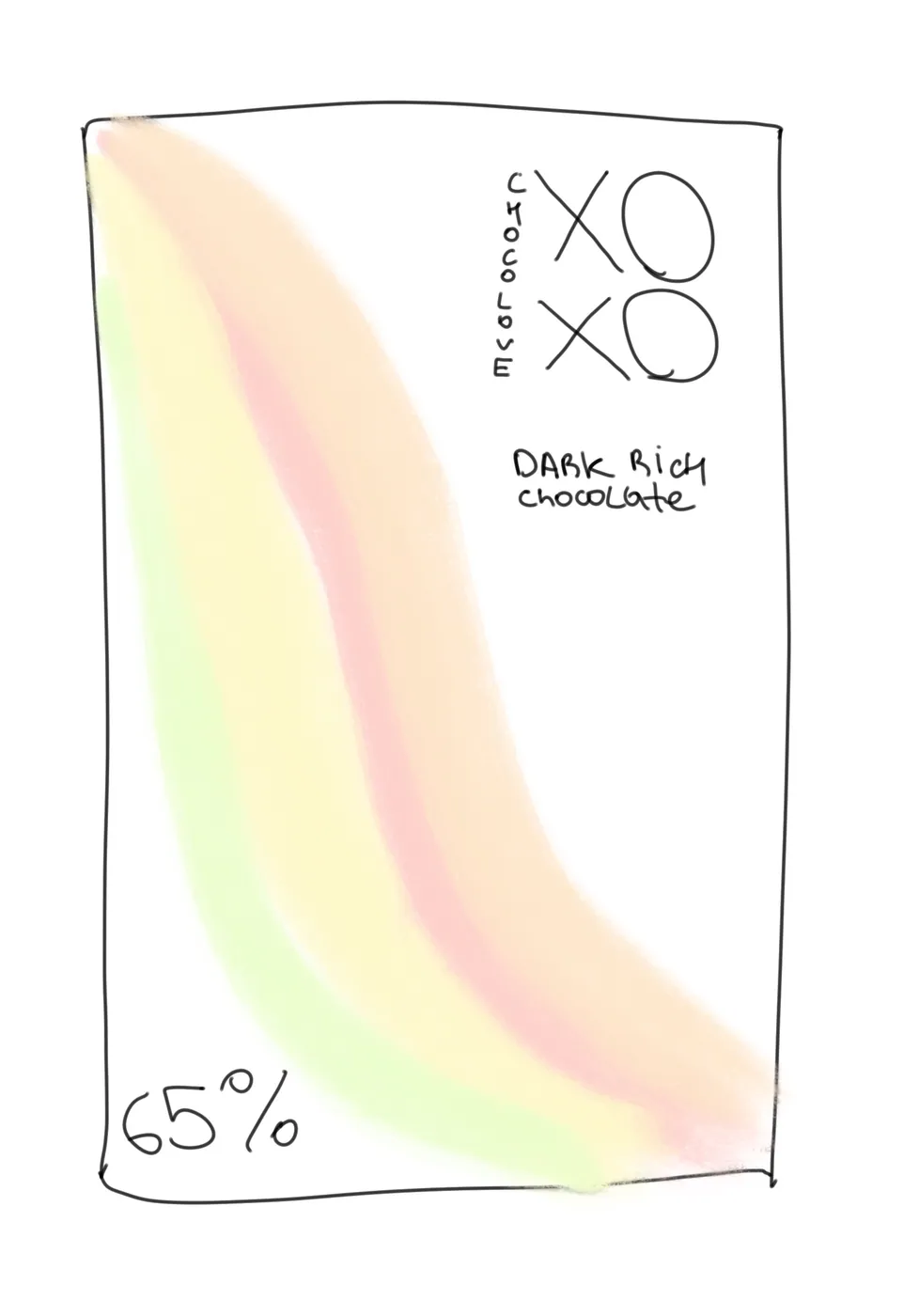 Chocolove rainbow swirl concept sketch