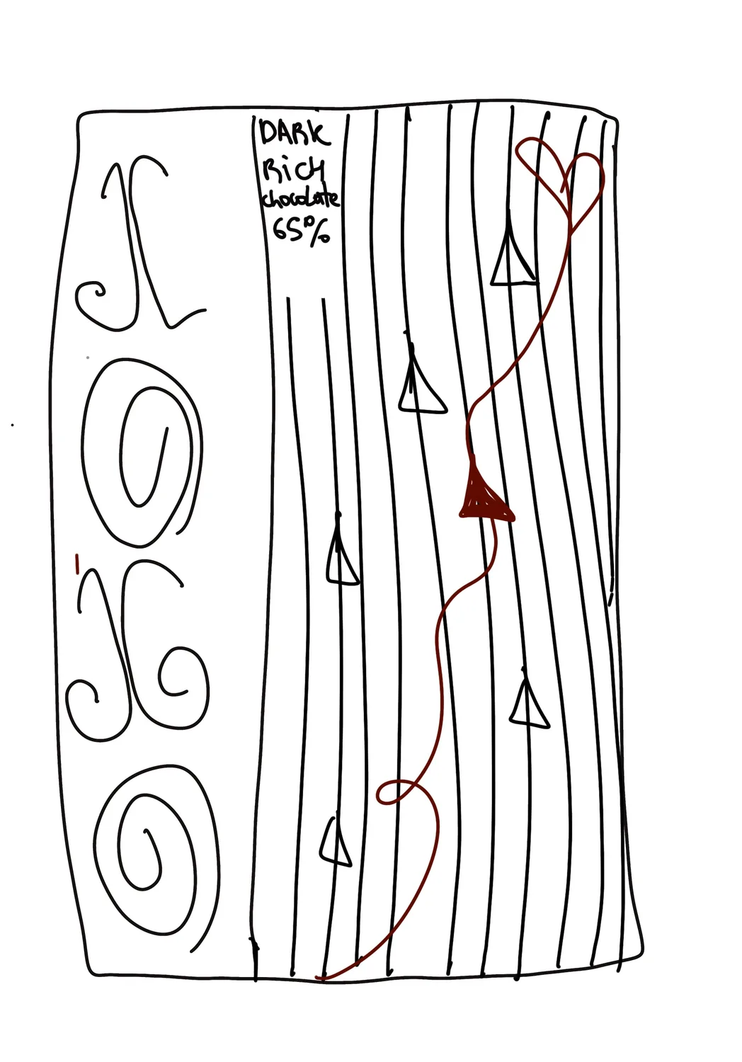Chocolove woodgrain swirl sketch