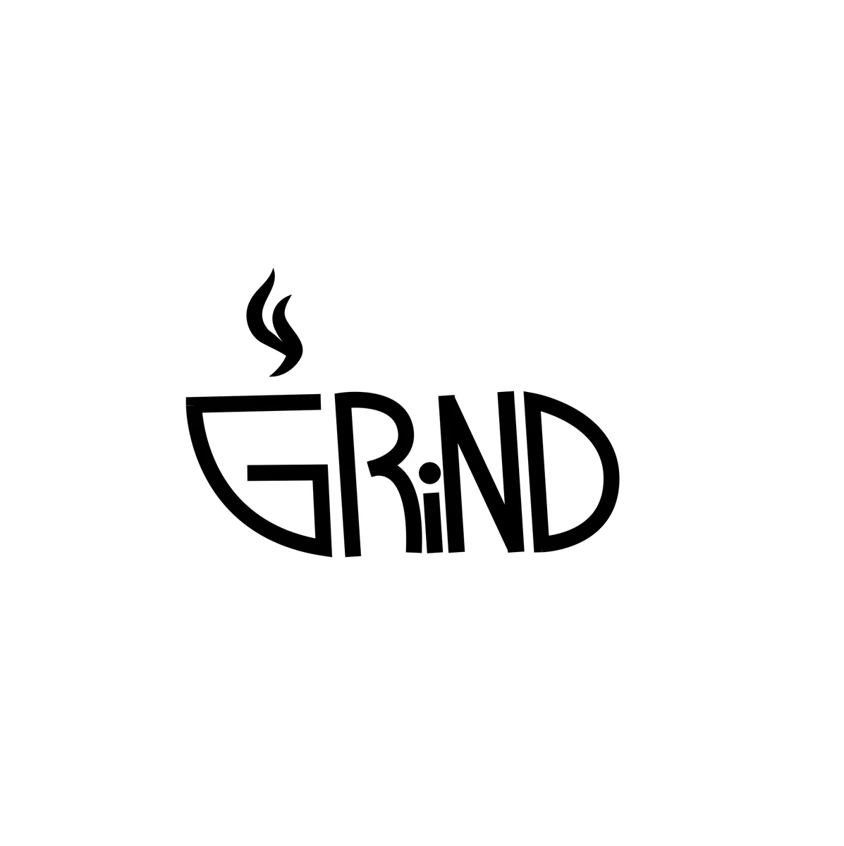 Grind steam-cup wordmark exploration